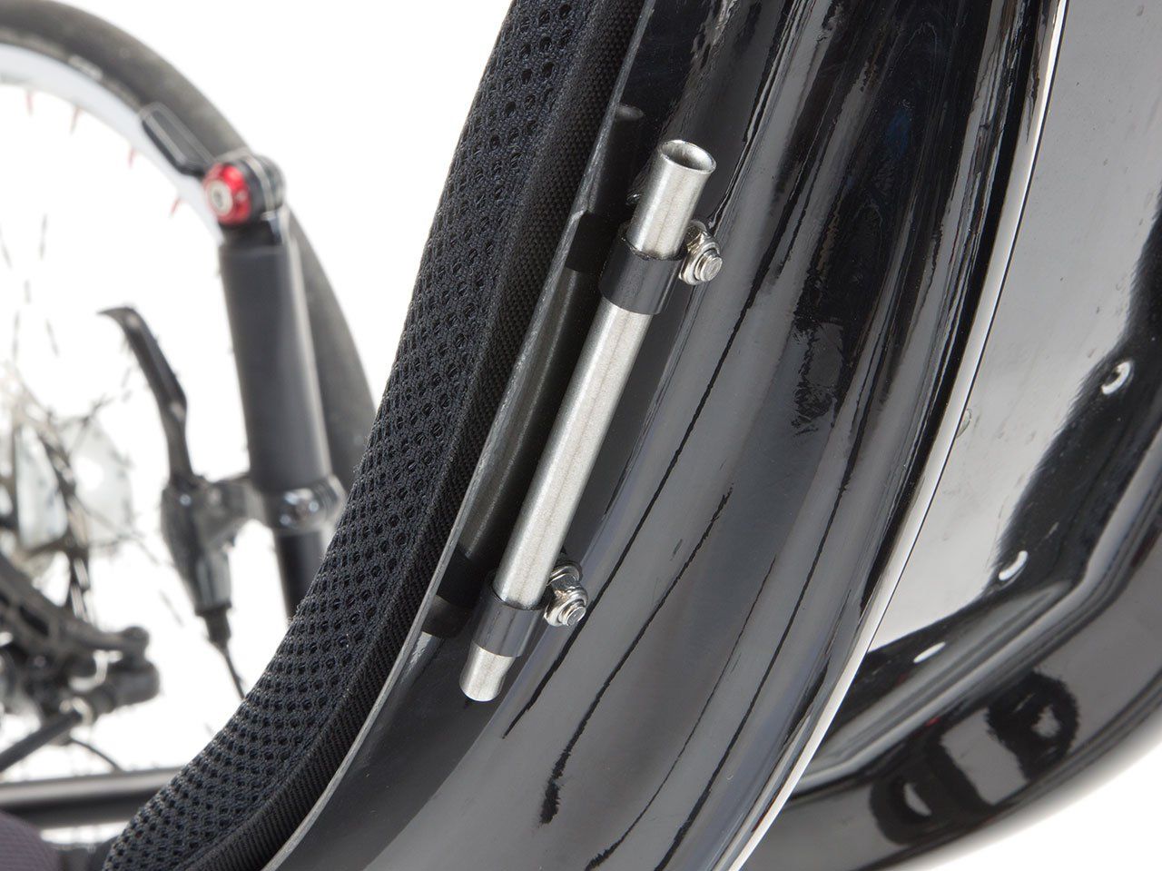 Flag mount for hard shell seat