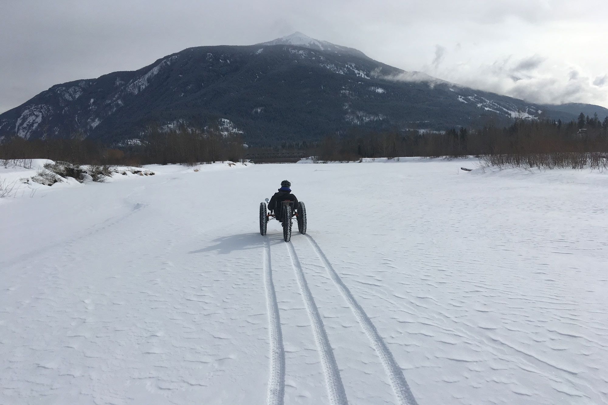 Chris Miller from British Columbia with his ICE Full Fat recumbent trike 