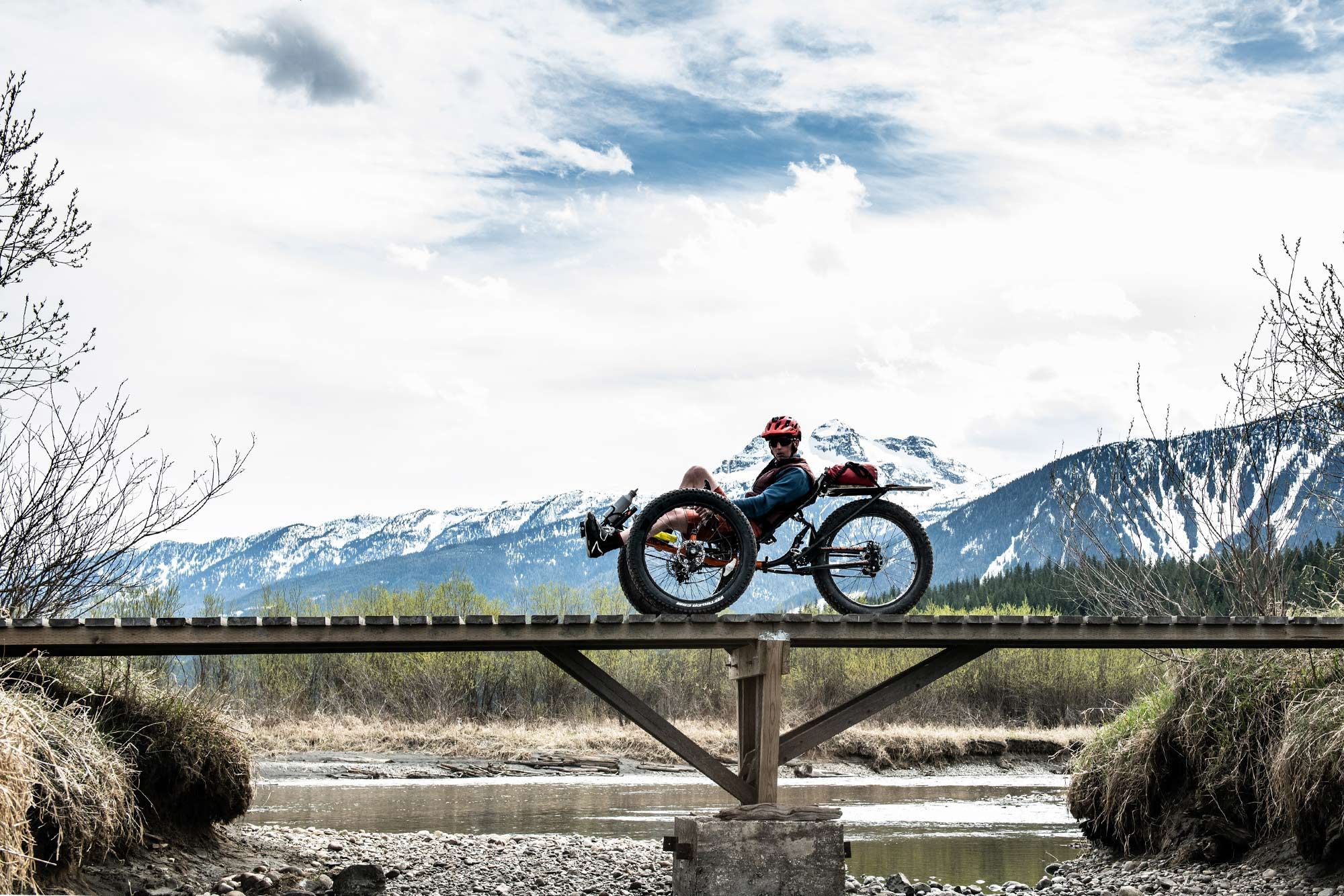Chris Miller from British Columbia with his ICE Full Fat recumbent trike 