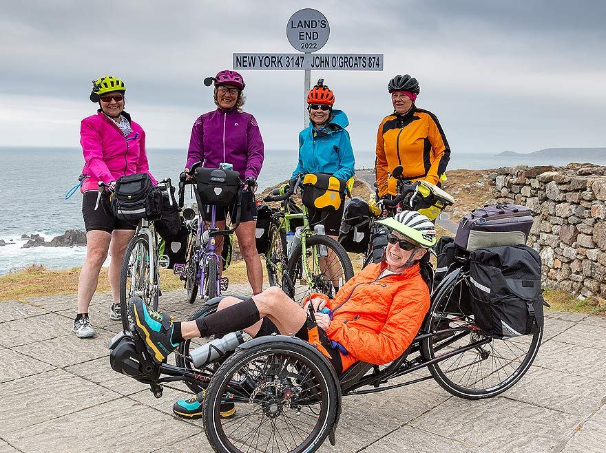 Cindy Halliday trike rides Land's End to John o' Groats