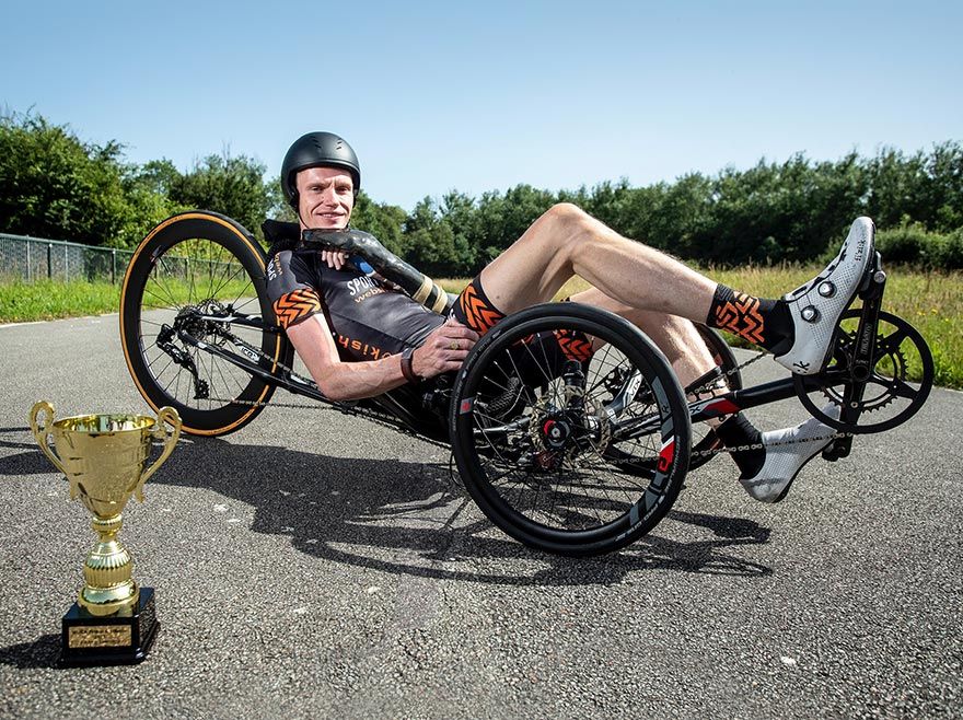 Jochem and his ICE recumbent VTX breaks two world records