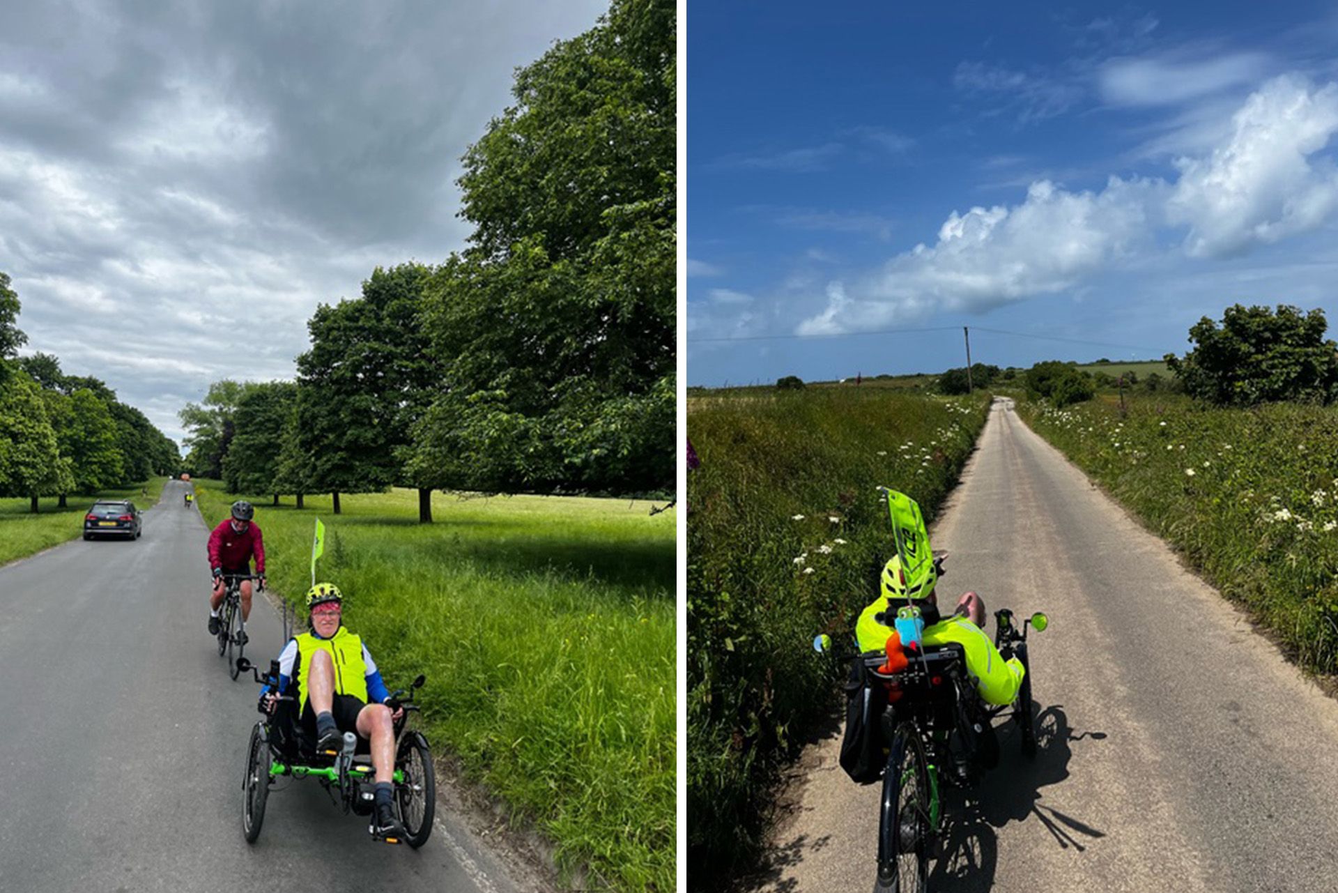 Nick out on trike in action