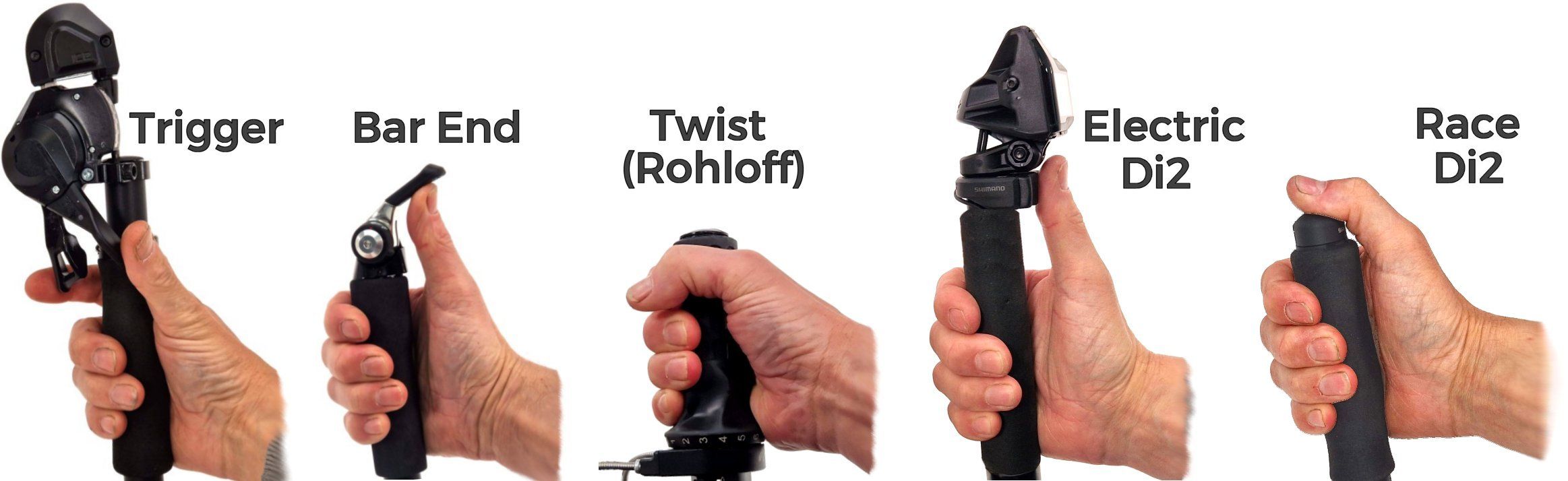 Bar end gear shifter on an ICE Trike